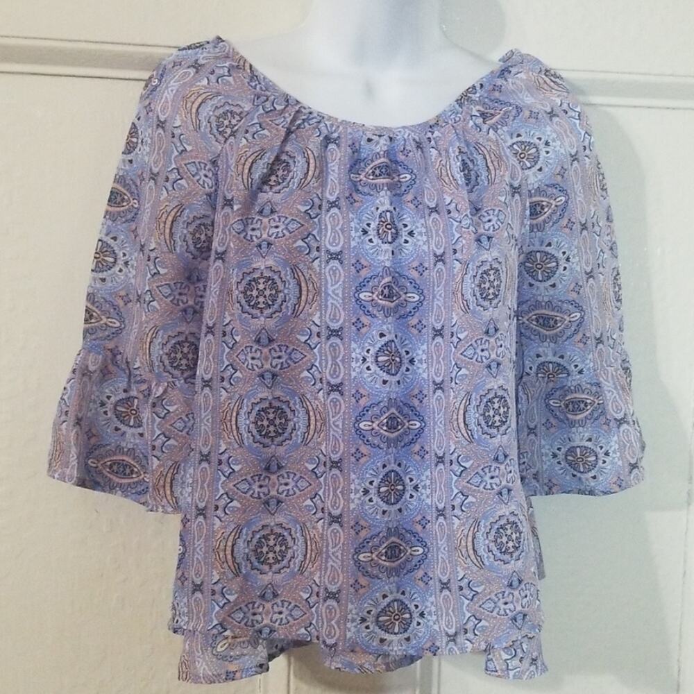 Girl's Beautees Blouse Small in gorgeous blue